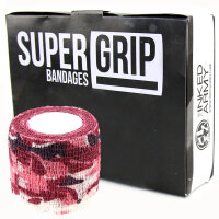 THE INKED ARMY - Supergrip - Griffstück Bandagen - 5 cm - Camo Rot-Weiß 12er Pack