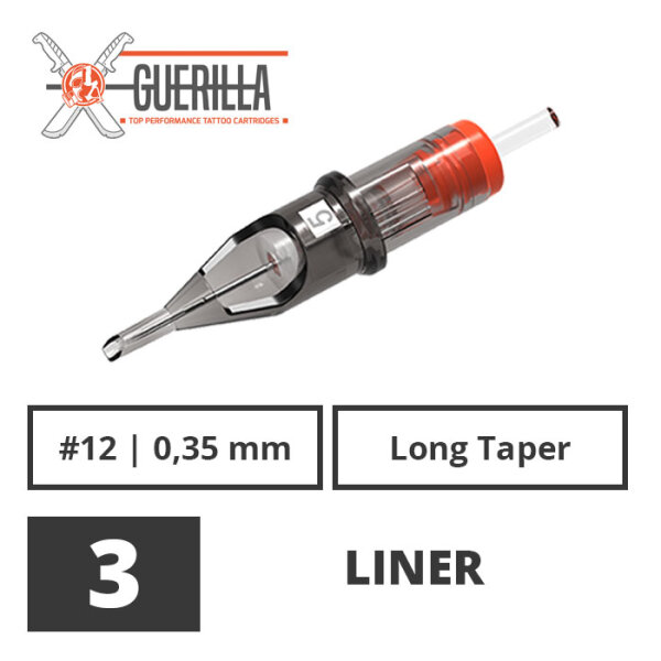 THE INKED ARMY - Guerilla Tattoo Cartridges - 3 Liner 0,35 mm LT - 20 Stk.