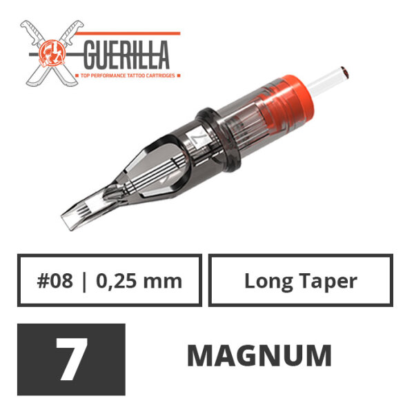 THE INKED ARMY - Guerilla Tattoo Cartridges - 7 Magnum 0,25 mm LT - 20 pcs