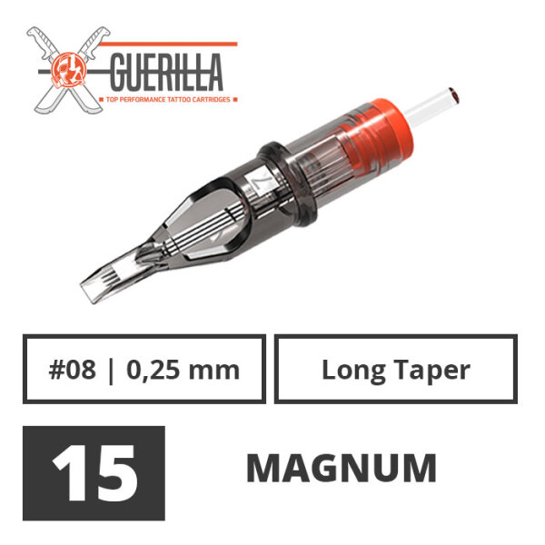 THE INKED ARMY - Guerilla Tattoo Cartridges - 15 Magnum 0,25 mm LT - 20 pcs