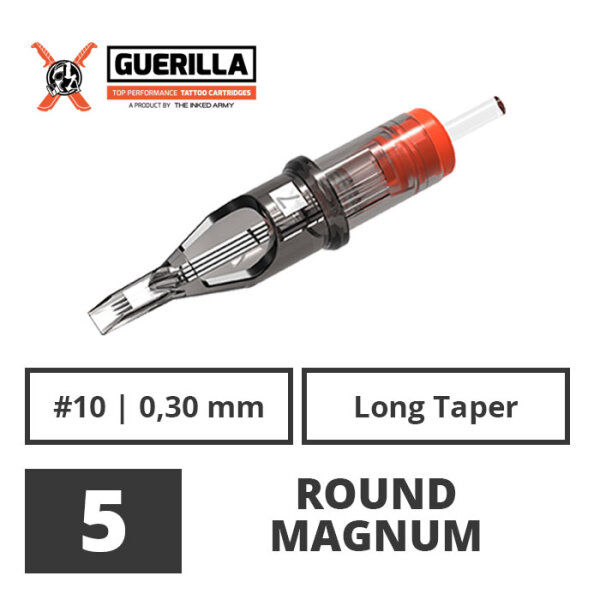 THE INKED ARMY - Guerilla Tattoo Cartridges - 5 Round Magnum 0,30 mm LT - 20 Stk.