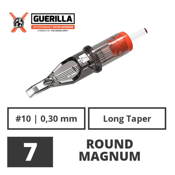 THE INKED ARMY - Guerilla Tattoo Cartridges - 7 Round Magnum 0,30 mm LT - 20 Stk.