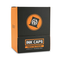 THE INKED ARMY - XXL-Farbkappen - Breiter Fußrand - Orange 12 x 22 mm - 80 Stück/Box