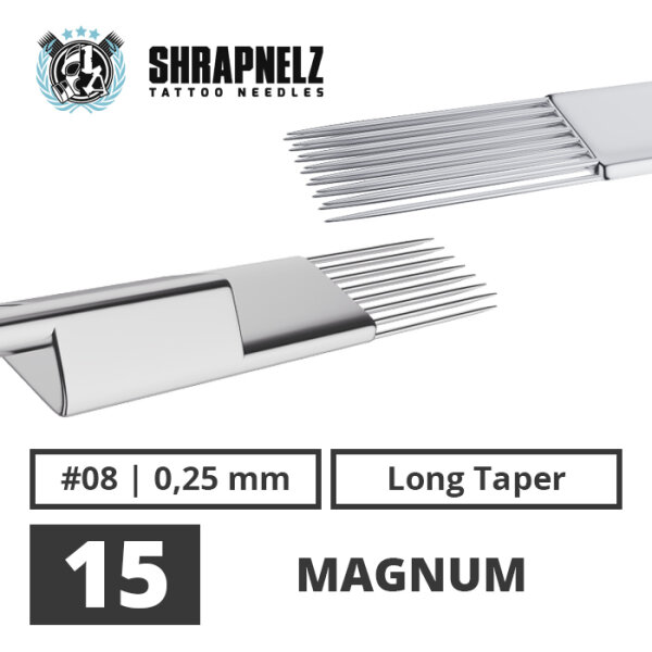 THE INKED ARMY - Shrapnelz Tattoo Needles - 15 Magnum 0,25 - 25 pc / pack